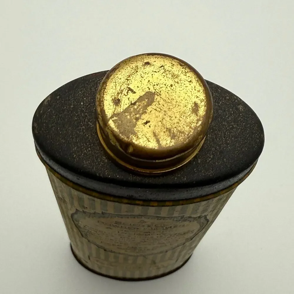 Vintage Palmolive After Shave Talc Powder Tin Can with Product.